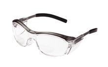 3M Nuvo Readers 2.0 Diopter Safety Glasses With Gray Frame, Clear Polycarbonate Anti-Fog Lens And Integral Sideshields