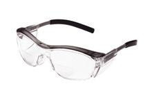 3M Nuvo Readers 2.5 Diopter Safety Glasses With Gray Frame, Clear Polycarbonate Anti-Fog Lens And Integral Sideshields