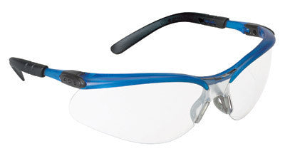 3M BX Safety Glasses With Ocean Blue Frame And Clear Polycarbonate Anti-Fog Lens