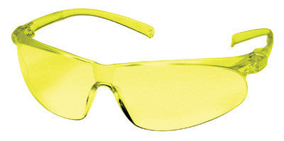 3M Virtua Sport Safety Glasses With Yellow Frame And Light Amber Polycarbonate Hard Coat Lens