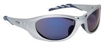 3M Fuel 2 Safety Glasses With Silver Frame, Blue Polycarbonate Anti-Scratch Mirror Lens, Microfiber Bag And Lanyard