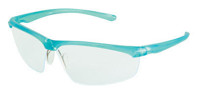 3M Refine 201 Safety Glasses With Teal Frame And Clear Polycarbonate Anti-Fog Lens