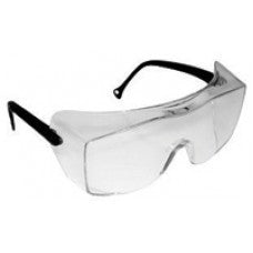 3M OX 2000 Series Safety Glasses With Black Frame, Clear Polycarbonate Anti-Fog Lens And Secure Grip Temple