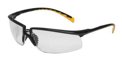 3M Privo Safety Glasses With Black And Orange Frame And Clear Polycarbonate Anti-Fog Lens