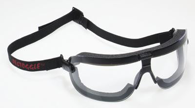 3M Large Fectoggles Dust And Impact Goggles With Black Foam Lined Frame, Clear DX Anti-Fog, Hard Coat Lens And Elastic Band