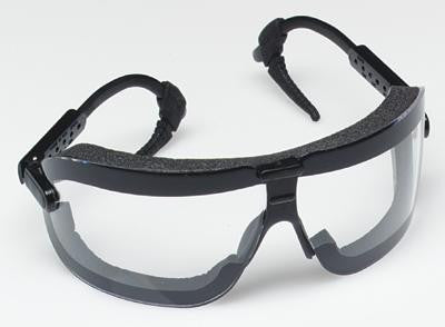 3M Large Fectoggles Dust And Impact Goggles With Black Adjustable Temple Foam Lined Frame And Clear DX Anti-Fog, Hard Coat Lens