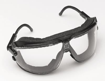 3M Large Lexa Splash GoggleGear Dust And Impact Goggles With Black Adjustable Temple Foam Lined Frame, Clear DX Coated Anti-Fog, Anti-Scratch Lens And Standard Bridge