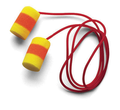 3M Single Use E-A-R Classic SuperFit 30 Cylinder Shaped PVC And Foam Corded Earplugs (1 Pair Per Poly Bag, 200 Pair Per Box)