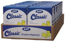 3M Single Use E-A-R Classic Cylinder Shaped PVC And Foam Uncorded Earplugs (1 Pair Per Pillow Pack, 30 Pair Per Point Of Purchase Box)