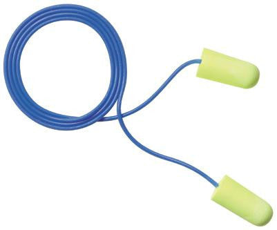 3M Single Use E-A-R E-A-Rsoft Yellow Neons Tapered Foam And PVC Corded Earplugs (1 Pair Per Poly Bag, 200 Pair Per Box)