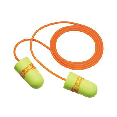 3M Single Use E-A-R E-A-Rsoft SuperFit Tapered Foam And PVC Corded Earplugs (1 Pair Per Poly Bag, 200 Pair Per Box)
