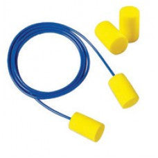 3M Single Use E-A-R Classic Soft Cylinder Shaped PVC And Foam Corded Earplugs (1 Pair Per Poly Bag, 200 Pair Per Box)