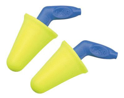 3M Multiple Use E-A-R Push-Ins SoftTouch Narrow to Wide Foam Uncorded Earplugs With Pistol-Grip Handle (1 Pair Per Poly Bag, 200 Pair Per Box)