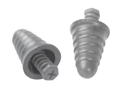 3M Single Use Peltor NEXT Skull Screws Tapered Metallic-Look Foam Uncorded Earplugs With Screw Threads (120 Pair Per Box)