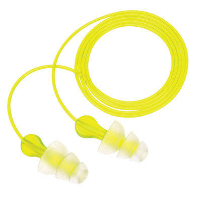 3M Multiple Use Peltor NEXT Tri-Flange Triple Flange Acrylic Corded Earplugs With Vinyl LiveWire Cord (100 Pair Per Box)
