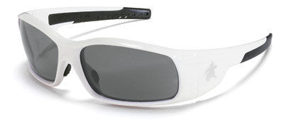 Crews Swagger Safety Glasses With Polished White Polycarbonate Frame And Clear Polycarbonate Duramass AF4 Anti-Fog Scratch-Resistant Lens (12 Per Box)