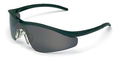 Crews Triwear Nylon Safety Glasses With Onyx Frame, Gray Polycarbonate Duramass AF4 Anti-Scratch Anti-Fog Lens, Carrying Case And Breakaway Cord