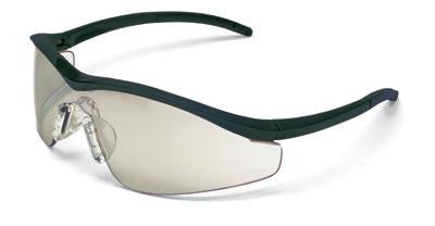 Crews Triwear Nylon Safety Glasses With Onyx Frame, Clear Polycarbonate Duramass AF4 Anti-Scratch Anti-Fog Indoor/Outdoor Mirror Lens, Carrying Case And Breakaway Cord