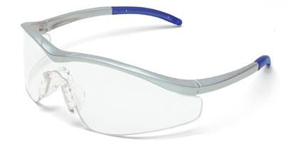 Crews Triwear Nylon Safety Glasses With Steel Frame, Clear Polycarbonate Duramass AF4 Anti-Scratch Anti-Fog Lens, Carrying Case And Breakaway Cord