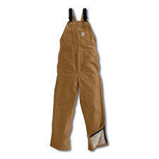 Carhartt Brown 34" X 32" Flame Resistant Bib Overalls - Quilt Lined