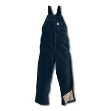 Carhartt Blue 32" X 34" Flame Resistant Bib Overalls - Quilt Lined