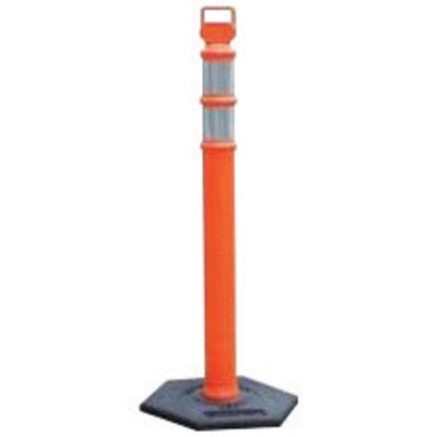 Cortina Safety Products Flared 45" Easy Grab Delineator Post With 2 Each 3" Hi-Intensity Stripes