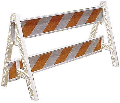 Cortina Safety Products Group White Plastic Traffic Barricade A-Frame With Slots For Weight Cartridge