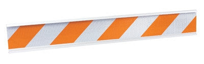 Cortina Safety Products Group 6' White Engineer Grade PVC Sheeting PLASTX I-Beam With Reflective Stripe On Both Sides