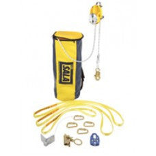 DBi/SALA 200' Rollgliss R500 Rescue And Escape Decender Device With 3 Anchor Slings, 4 Carabiners, Pully, Edge Protector, Rope Grab and Carrying Bag