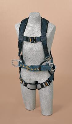 DBI/SALA Large ExoFit Construction Vest Style Harness With Back D-Ring, Sewn-In Back Pad And Belt With Side D-Rings And Quick-Connect Buckles