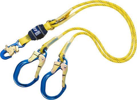 DBI/SALA 6' EZ-STOP Modular Tie-Back Web Lanyard With Snap Hook And Rebar Hook