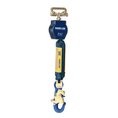 DBI/SALA Nano-Lok Single Leg Self Retracting Lifeline With Quick Connector Anchorage Connection And Aluminum Snap Hook