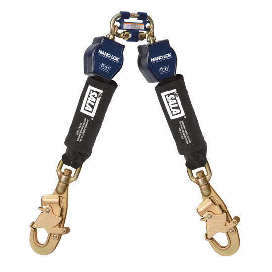 DBI/SALA Twin Leg Nano-Lok Arc Flash  Model Self Retracting Lifeline With Steel Snap Hook