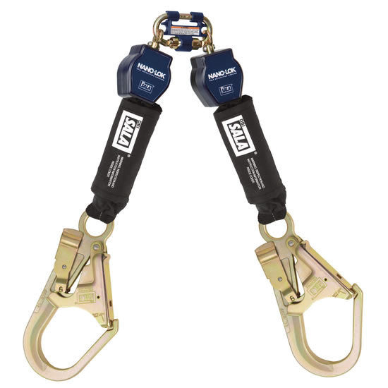 DBI/SALA Twin Leg Nano-Lok Arc Flash  Model Self Retracting Lifeline With Steel Rebar Hook