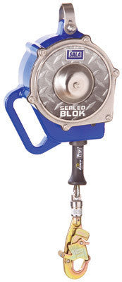 DBI/SALA 30' Sealed Blok Self Retracting Lifeline With 3/16" Galvanized Steel Cable And Swiveling Impact Indicator Hook