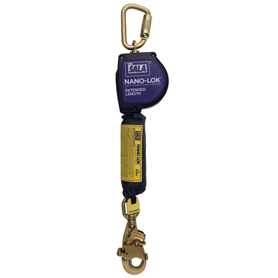 DBI/SALA 6' Anchor Loop Nano-Lok Arc Flash  Model Self Retracting Lifeline With Steel Swiveling Snap Hook