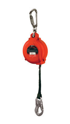 Miller 20' Falcon Self Retracting Lifeline With Web Lifeline, Stainless Steel Swivel And Carabiner And ANSI Snap Hook