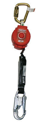 Miller TurboLite Personal Fall Limiter With Steel Twist-Lock Carabiner Unit Connector And Locking Snap Hook End Connector