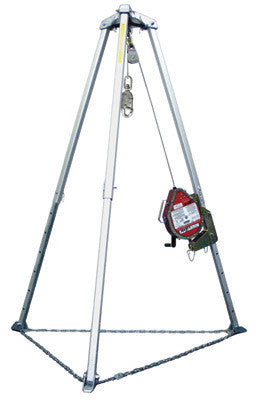 Miller 50' MightEvac Self-Retracting Lifeline With Emergency Retrieval Hoist, 7' Tripod And Mounting Bracket