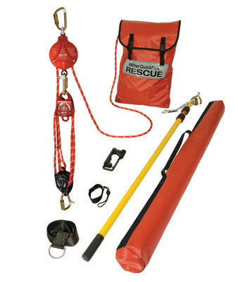 Miller 75' QuickPick Premium Rescue Kit (Includes Backup Braking System, Pulleys, Rope, Rescue Pole, Carabiners, Cross-Arm Anchor, Tool Lanyard, Kit Bag And Pole Bag)