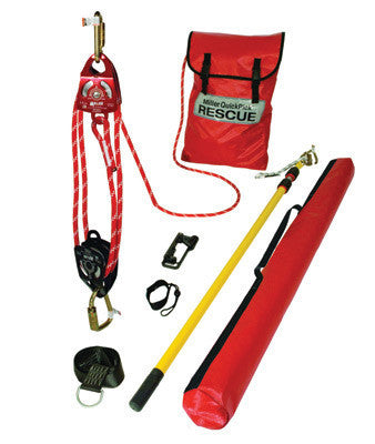 Miller 75' QuickPick Standard Rescue Kit (Includes Pulleys, Rope, Rescue Pole, Carabiners, Cross-Arm Anchor, Tool Lanyard, Kit Bag And Pole Bag)