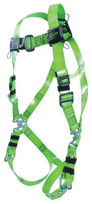 Miller Universal Green Vinyl-Coated Revolution Harness With Friction Buckle Shoulder Adjustments, MB Chest Adjustments, Tongue Buckle Legs And Removable Belt With Side D-Rings