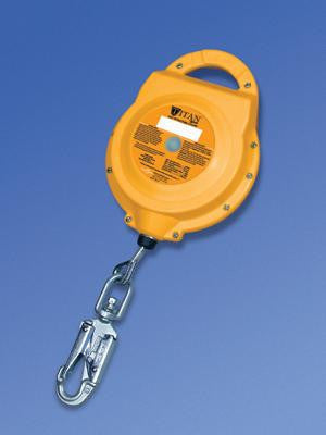 Miller 20' Titan Self-Retracting Lifeline With Glass-Filled Polypropylene Housing And 3/16" Galvanized Wire