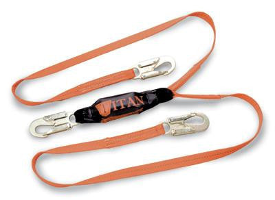 Miller 6' Titan T-Bak Double Leg Tie-Back Lanyard With Shock Absorber