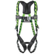 Miller Small/Medium Green AirCore Harness With Quick-Connect Chest Strap, Tongue Buckle Leg Straps, Back D-Ring And Sub-Pelvic Strap