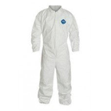 DuPont X-Large White 5.4 mil Tyvek Disposable Coveralls With Front Zipper Closure, Collar, Set Sleeves And Elastic Wrists And Ankles (25 Per Case)