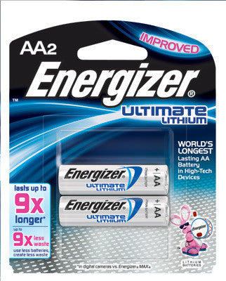 Energizer Ultimate AA Lithium Batteries (2 Per Card)