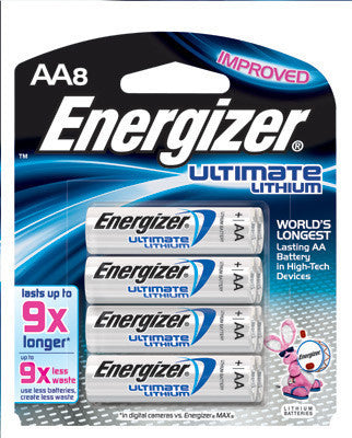 Energizer Ultimate AA Lithium Batteries (8 Per Card)