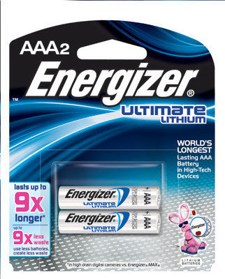 Energizer Ultimate AAA Lithium Batteries (2 Per Card)