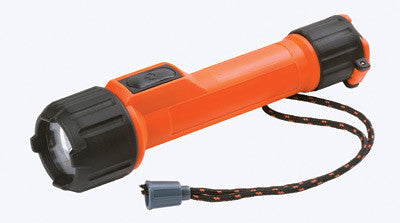 Energizer Orange LED Industrial Safety Flashlight With Lanyard (Requires 2 AA Batteries - Sold Seperately)